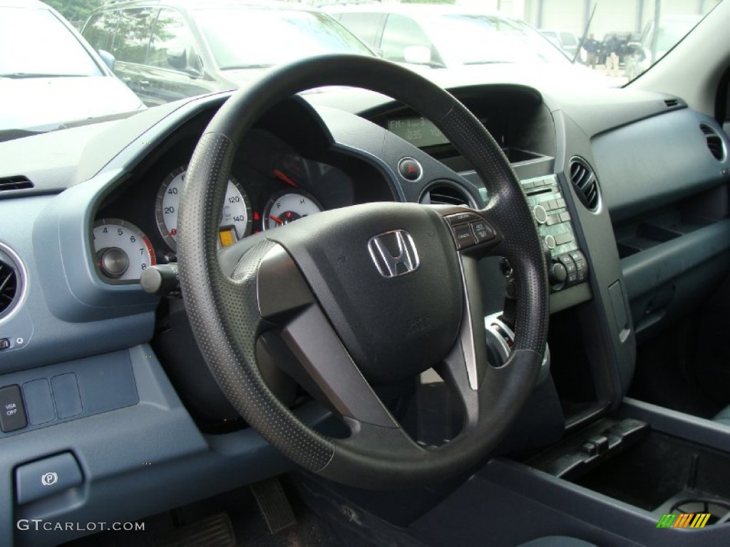 2009 Honda Pilot LX 4WD Blue Steering Wheel Photo #54313269