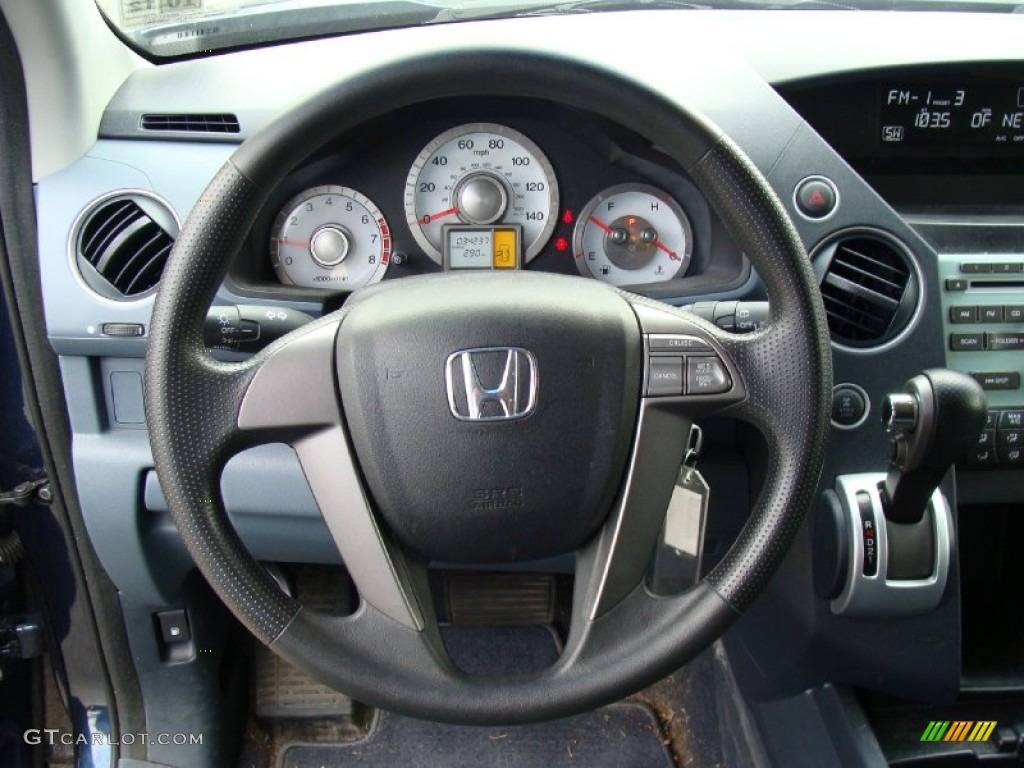 2009 Honda Pilot LX 4WD Blue Steering Wheel Photo #54313278