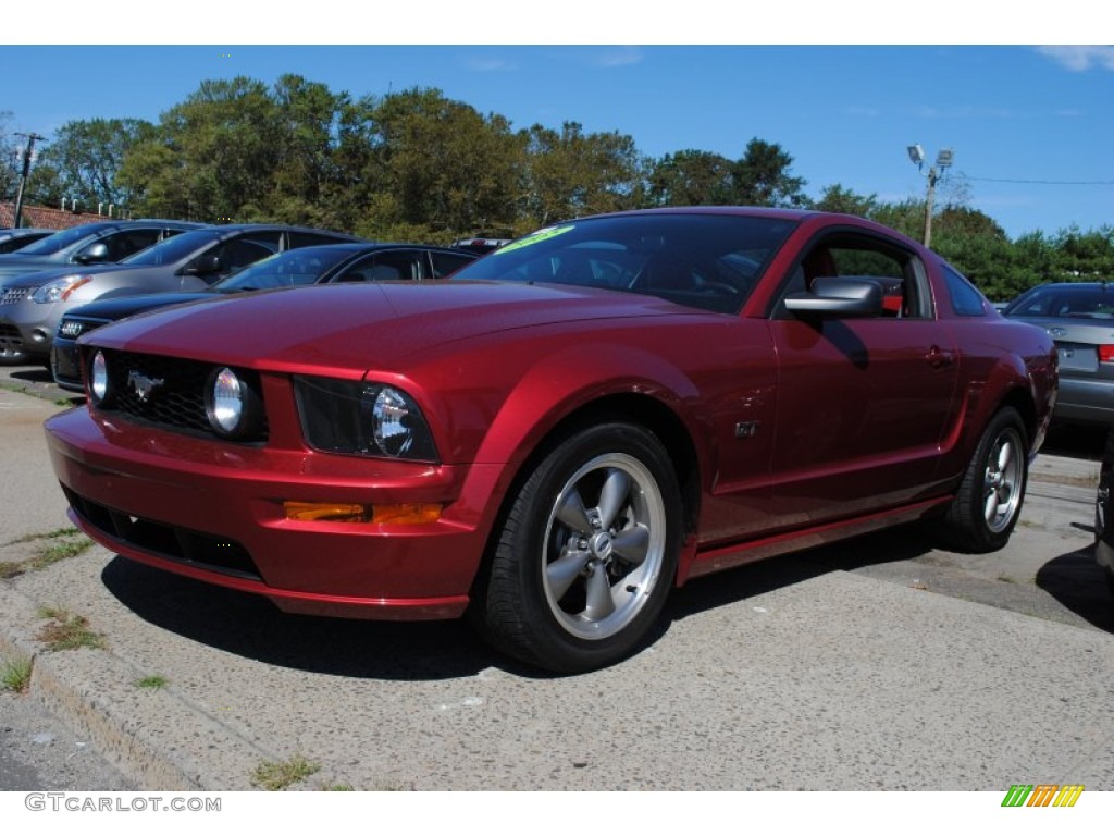 2005 Mustang GT Premium Coupe - Redfire Metallic / Red Leather photo #1