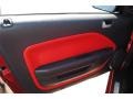 Red Leather 2005 Ford Mustang GT Premium Coupe Door Panel