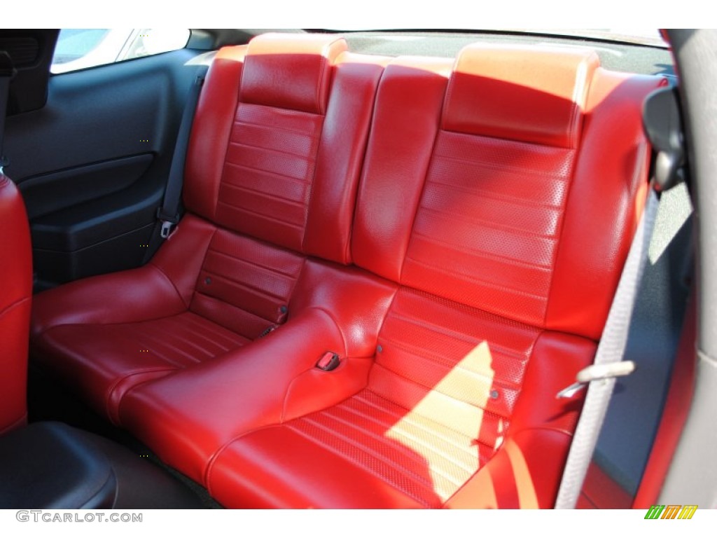 Red Leather Interior 2005 Ford Mustang GT Premium Coupe Photo #54313731