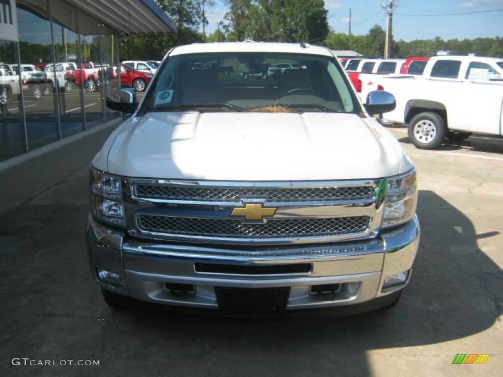 2012 Silverado 1500 LT Crew Cab 4x4 - White Diamond Tricoat / Light Cashmere/Dark Cashmere photo #7