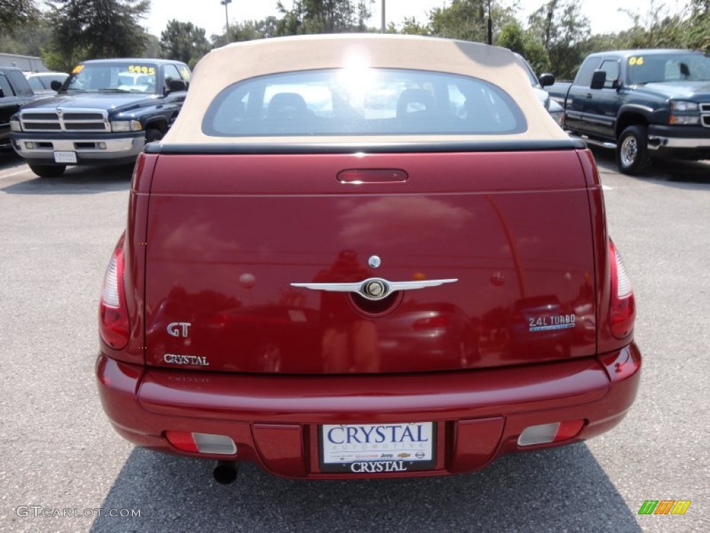 2006 PT Cruiser GT Convertible - Inferno Red Crystal Pearl / Pastel Pebble Beige photo #7
