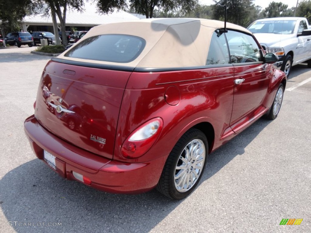 2006 PT Cruiser GT Convertible - Inferno Red Crystal Pearl / Pastel Pebble Beige photo #8