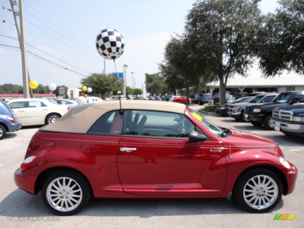 2006 PT Cruiser GT Convertible - Inferno Red Crystal Pearl / Pastel Pebble Beige photo #9