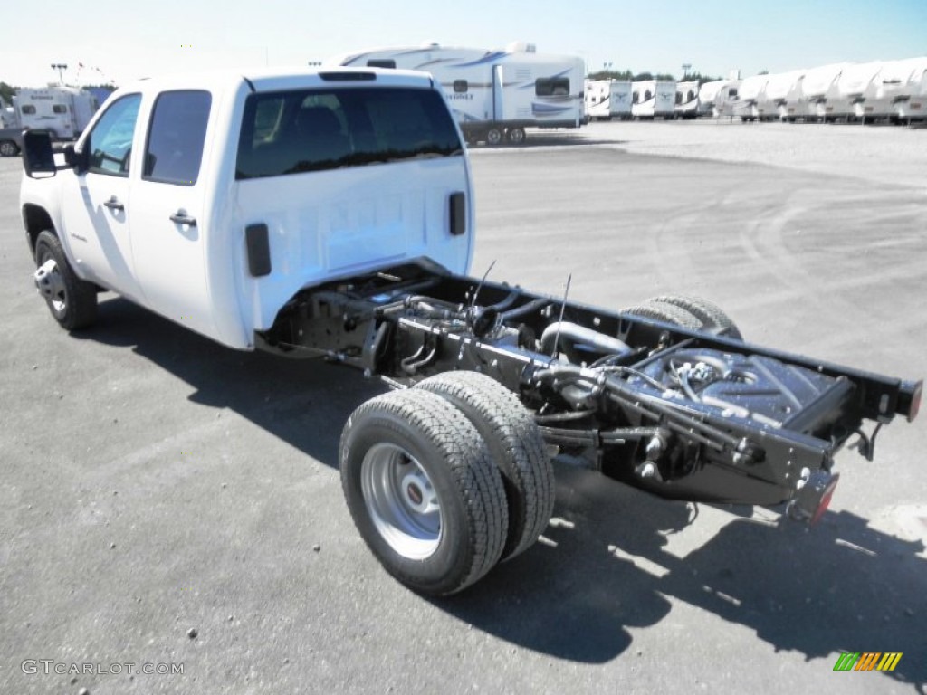 Summit White 2012 GMC Sierra 3500HD Crew Cab Dually 4x4 Chassis Exterior Photo #54321072