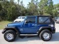 2009 Deep Water Blue Pearl Coat Jeep Wrangler X 4x4  photo #2