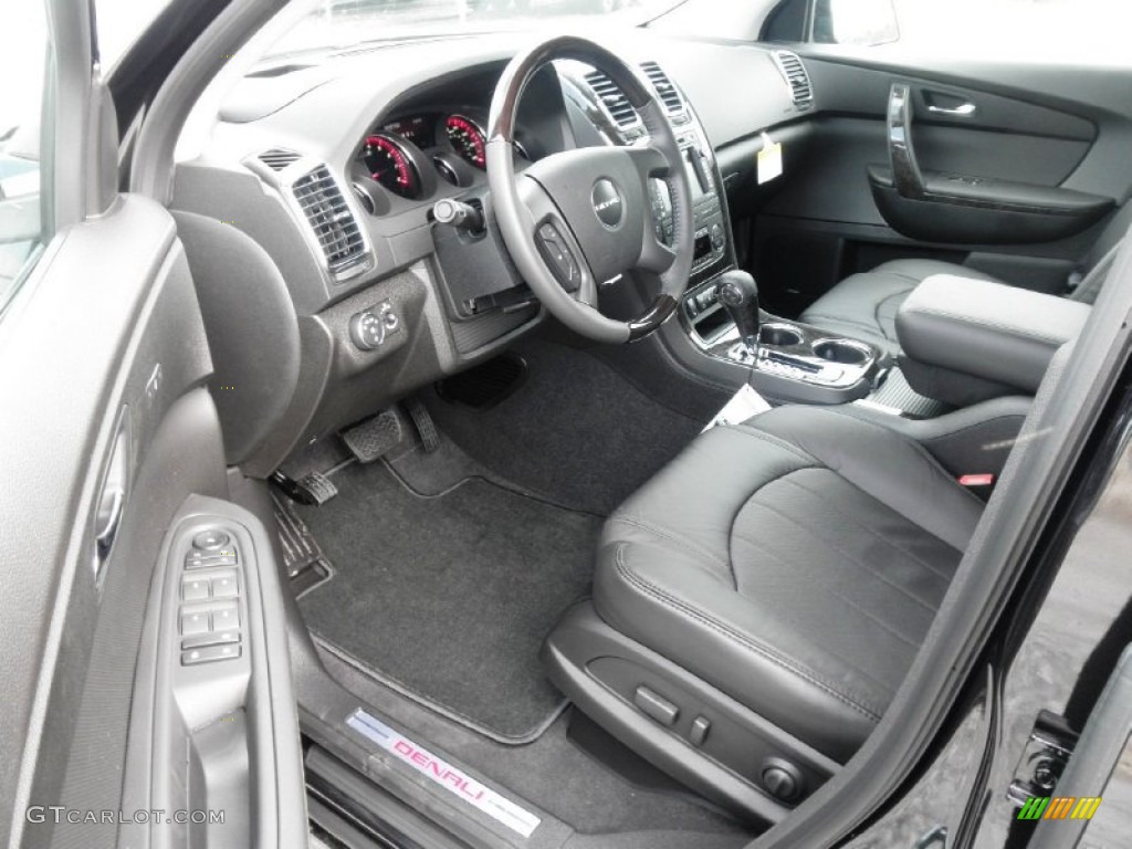 Ebony Interior 2012 GMC Acadia Denali AWD Photo #54321699