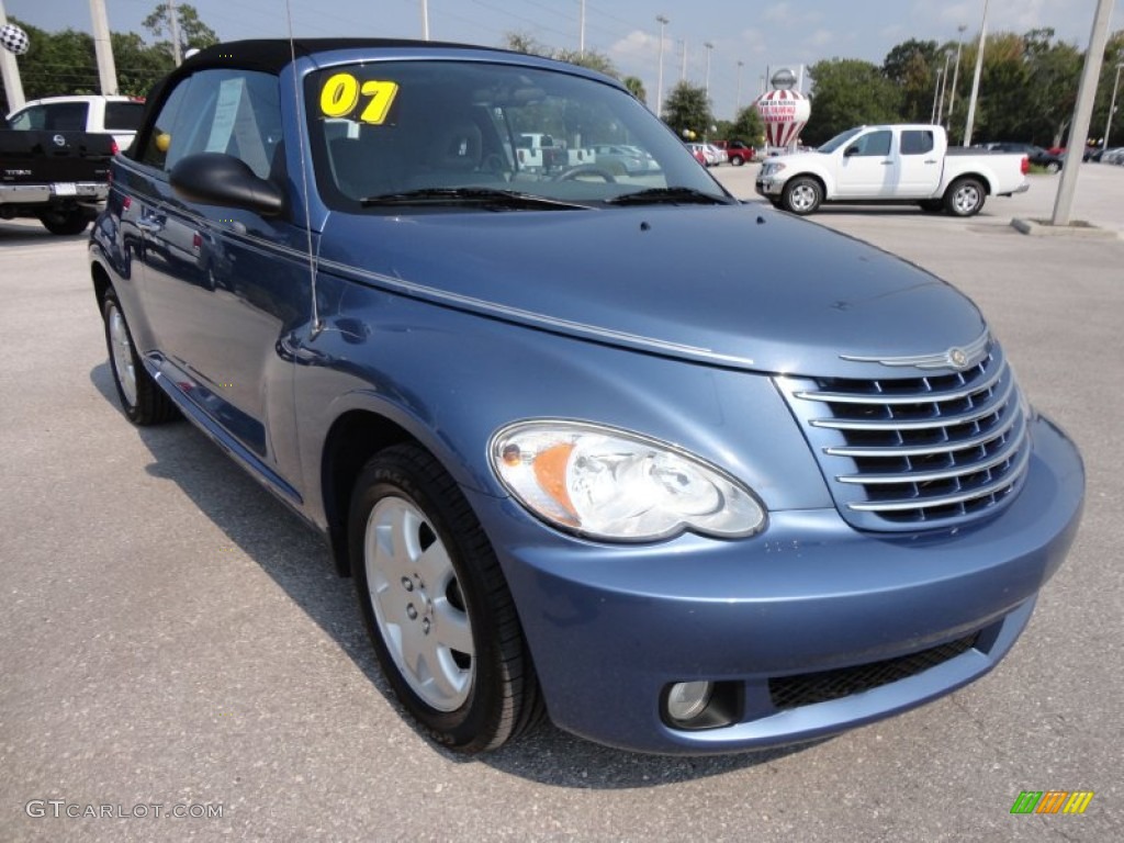 2007 PT Cruiser Convertible - Marine Blue Pearl / Pastel Slate Gray photo #11