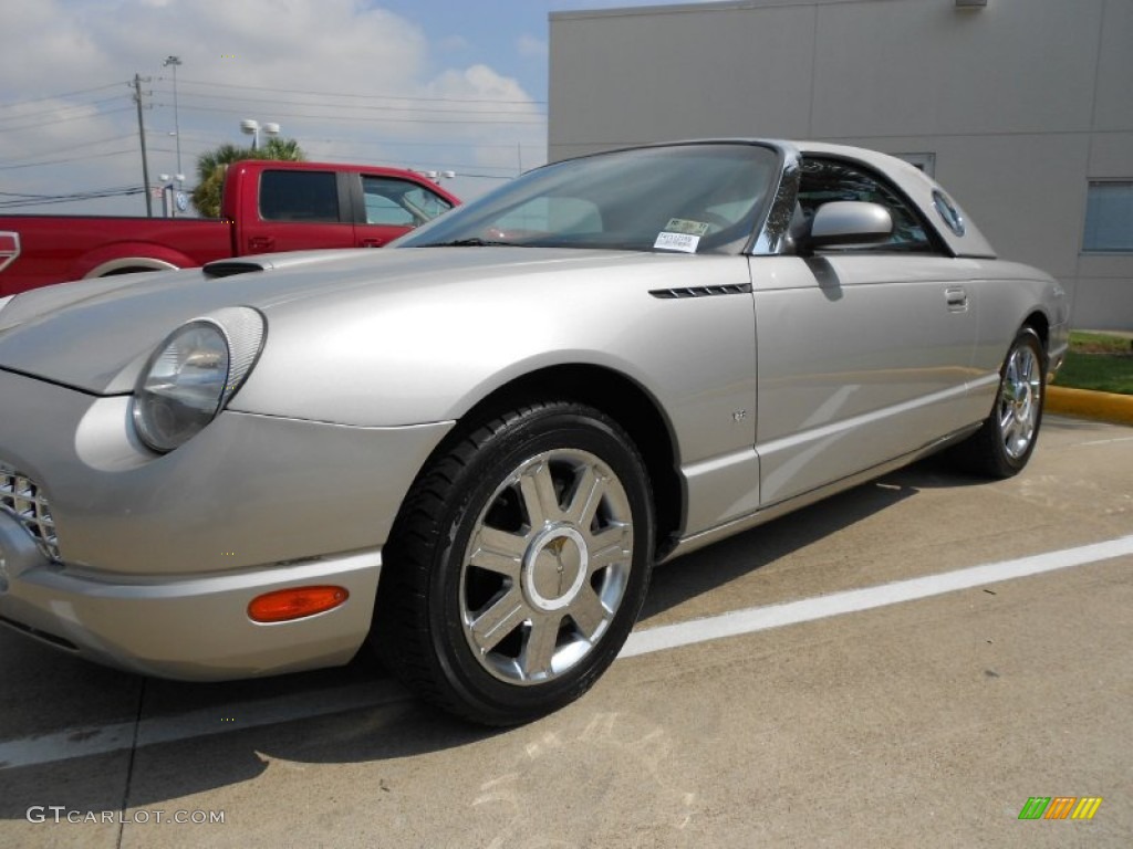 Platinum Silver Metallic 2004 Ford Thunderbird Premium Roadster Exterior Photo #54323910