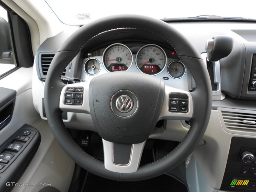 2012 Volkswagen Routan SEL Aero Gray Steering Wheel Photo #54325023