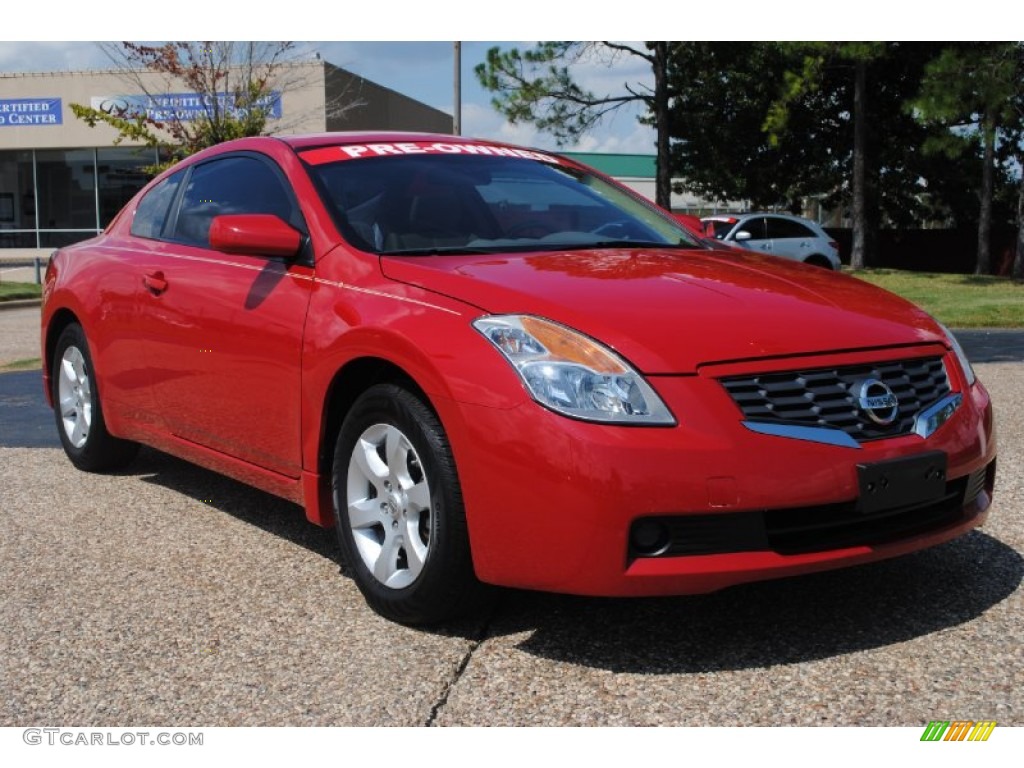 2008 Altima 2.5 S Coupe - Code Red Metallic / Charcoal photo #3