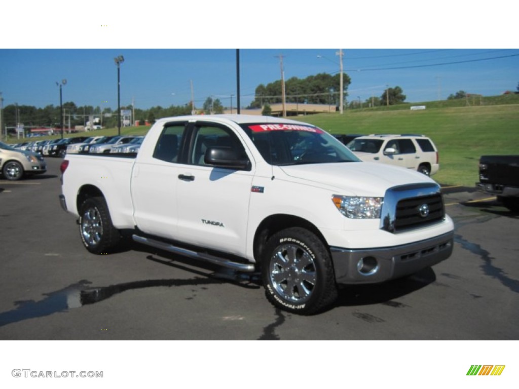 2009 Tundra Double Cab - Super White / Graphite Gray photo #7