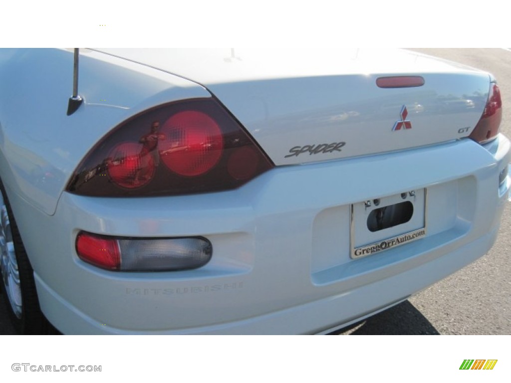 2001 Eclipse Spyder GT - Dover White Pearl / Black photo #19