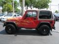 2000 Flame Red Jeep Wrangler Sport 4x4  photo #6