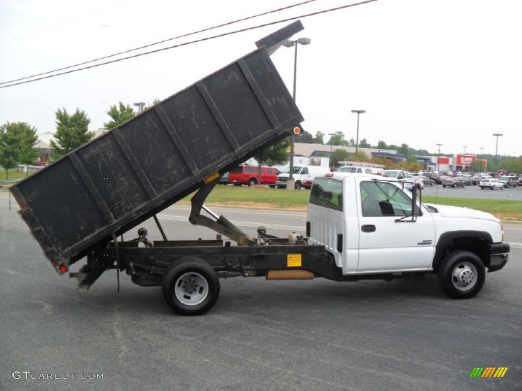 2006 Silverado 3500 Regular Cab Chassis Dump Truck - Summit White / Dark Charcoal photo #5