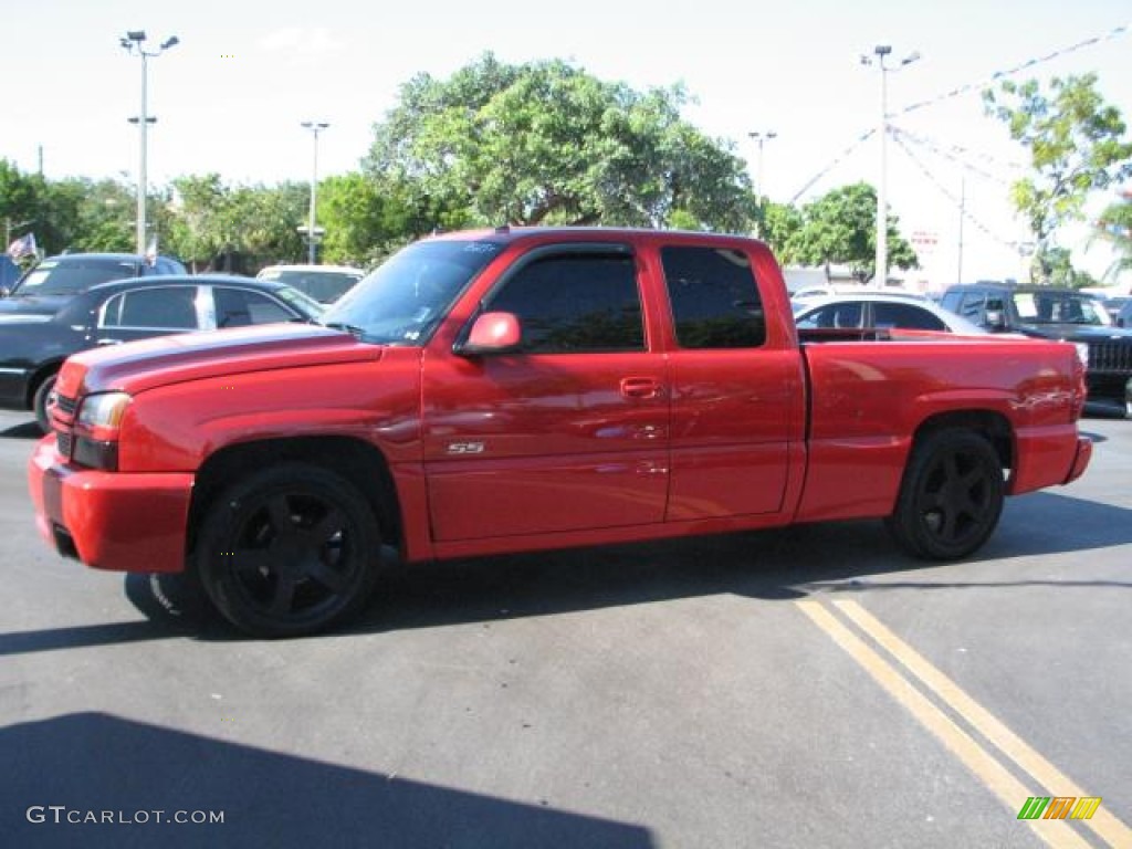 2003 Silverado 1500 SS Extended Cab AWD - Victory Red / Dark Charcoal photo #5