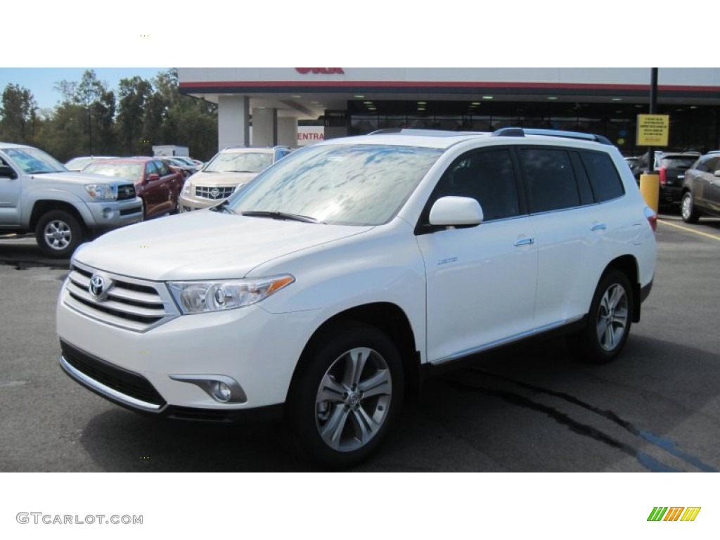 2012 Highlander Limited 4WD - Blizzard White Pearl / Ash photo #1