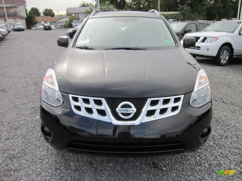 2011 Rogue SL AWD - Wicked Black / Gray photo #2