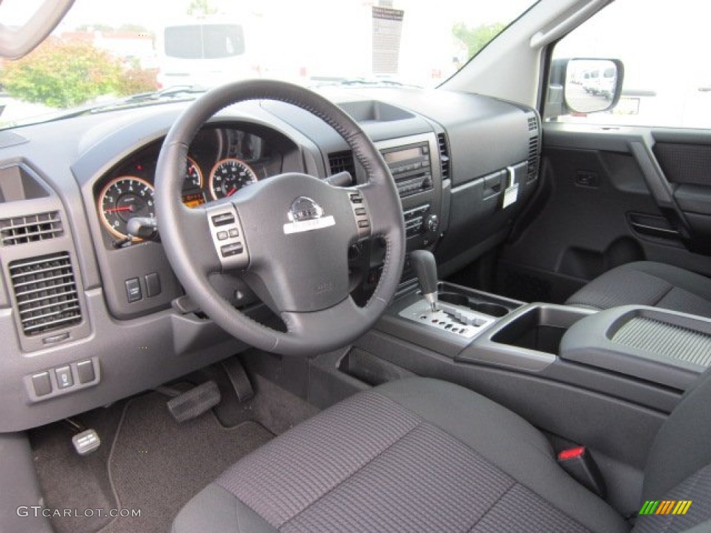 Charcoal Interior 2011 Nissan Titan SV Crew Cab 4x4 Photo #54335617