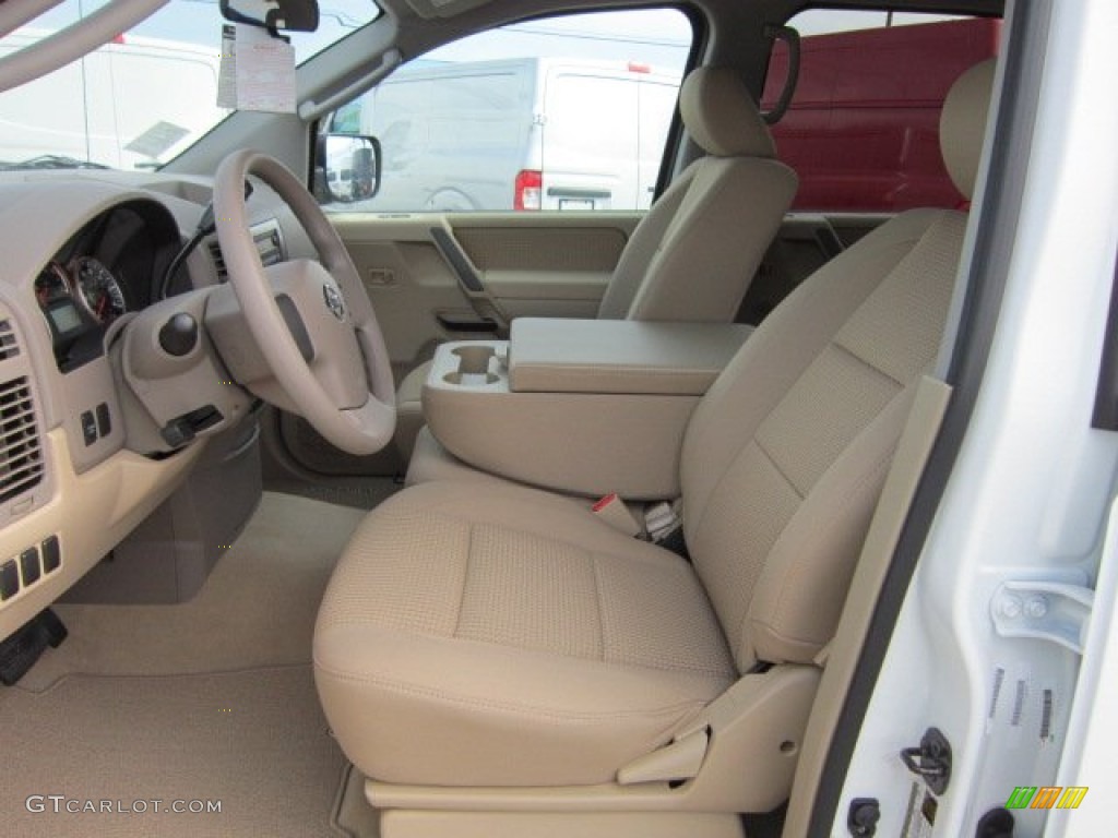 Almond Interior 2011 Nissan Titan SV Crew Cab 4x4 Photo #54335788