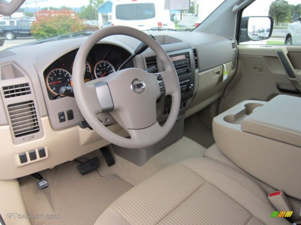 Almond Interior 2011 Nissan Titan SV Crew Cab 4x4 Photo #54335797