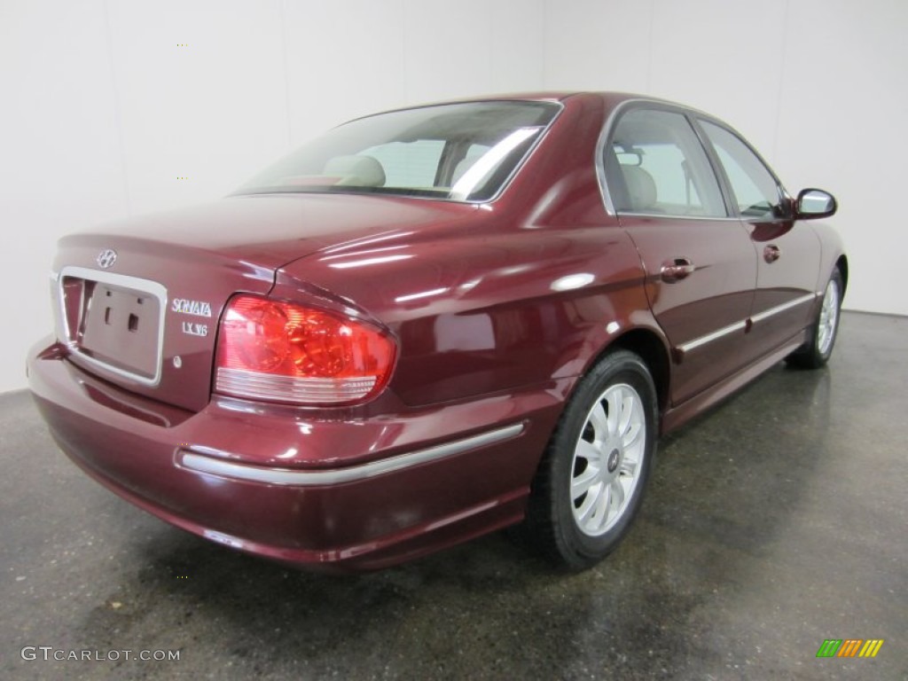 2003 Sonata GLS V6 - Ebony Black / Beige photo #11