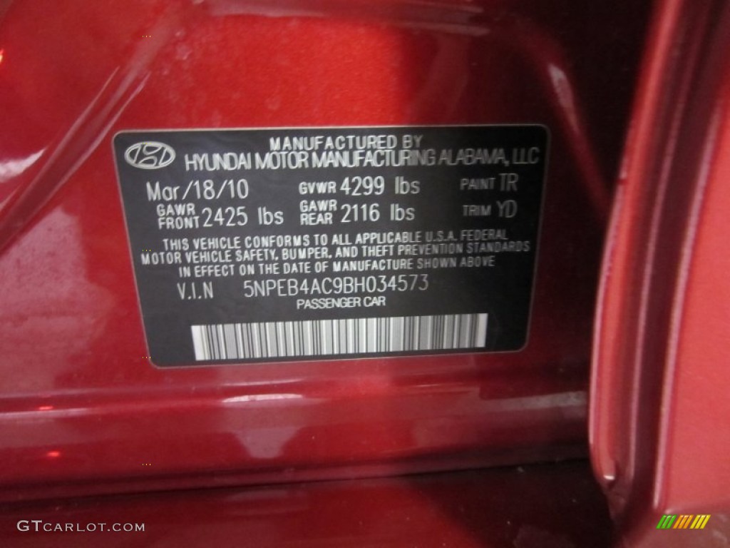2011 Sonata GLS - Venetian Red / Camel photo #8