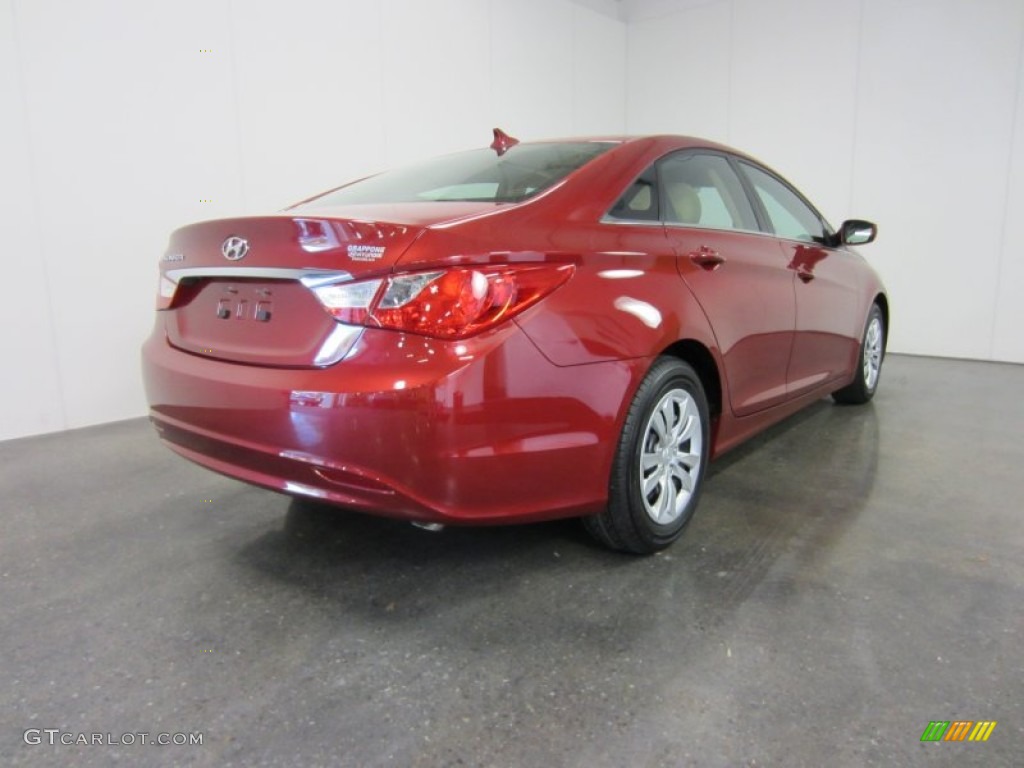 2011 Sonata GLS - Venetian Red / Camel photo #9