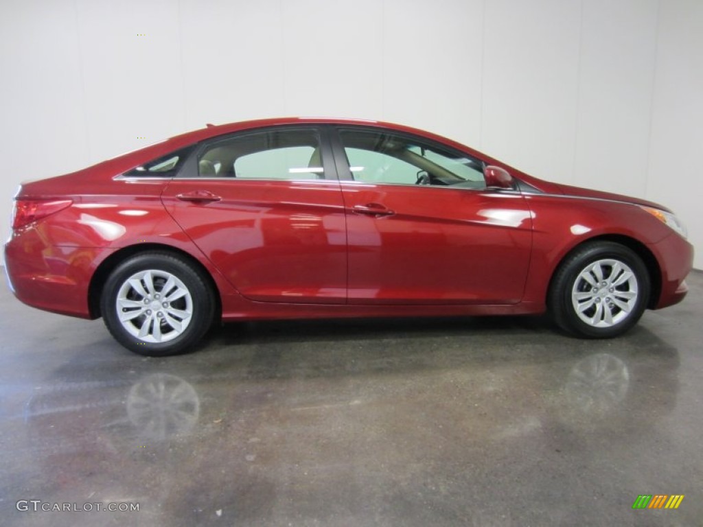 2011 Sonata GLS - Venetian Red / Camel photo #11