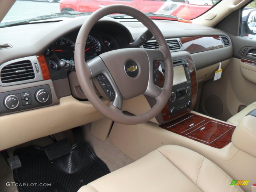 Light Cashmere/Dark Cashmere Interior 2012 Chevrolet Tahoe LTZ 4x4 Photo #54338986