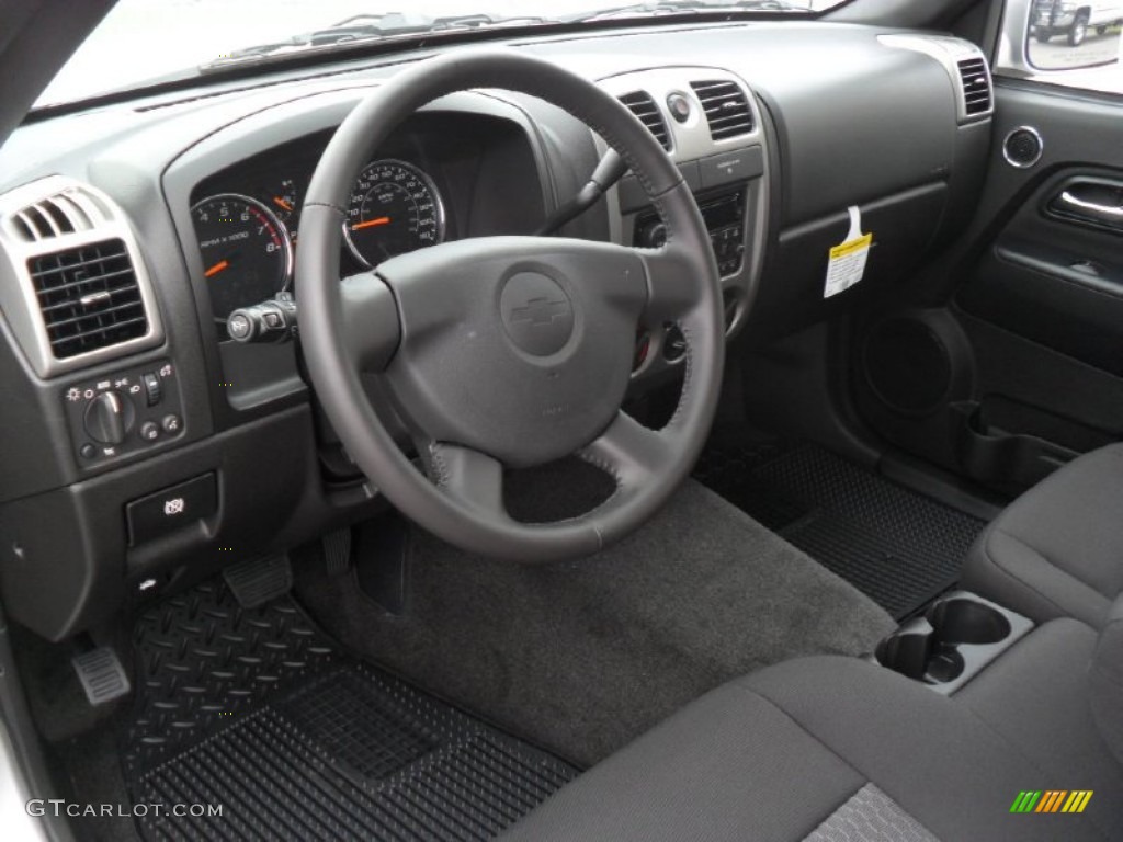 Ebony Interior 2012 Chevrolet Colorado LT Extended Cab Photo #54339439