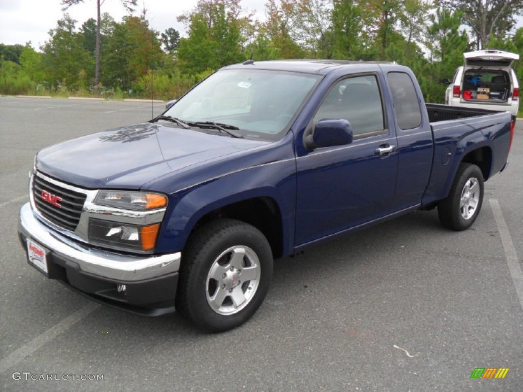 2012 Canyon SLE Extended Cab - Navy Blue / Ebony photo #1