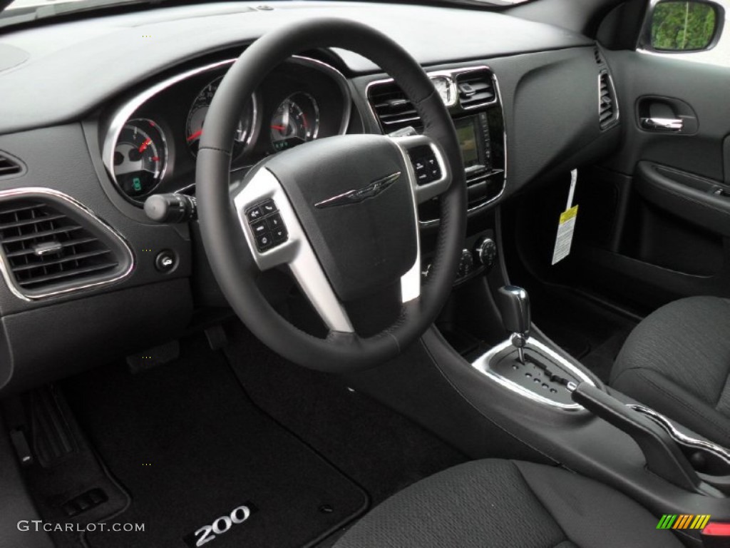Black Interior 2012 Chrysler 200 Touring Sedan Photo #54343456