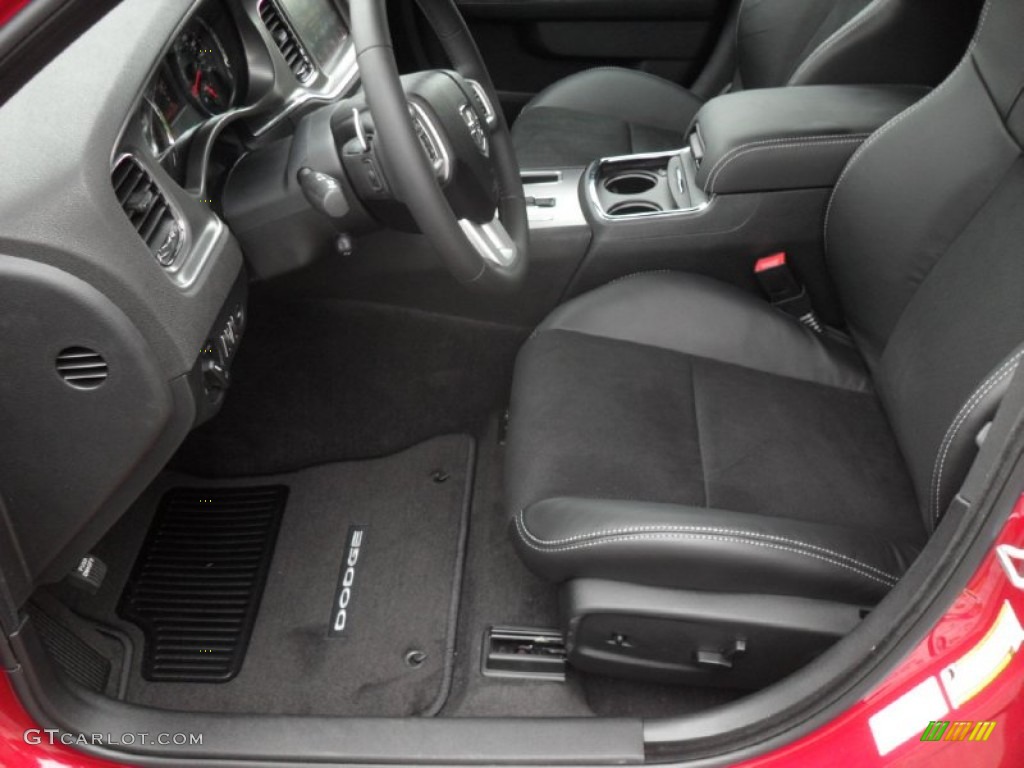 Black Interior 2012 Dodge Charger R/T Road and Track Photo #54343645