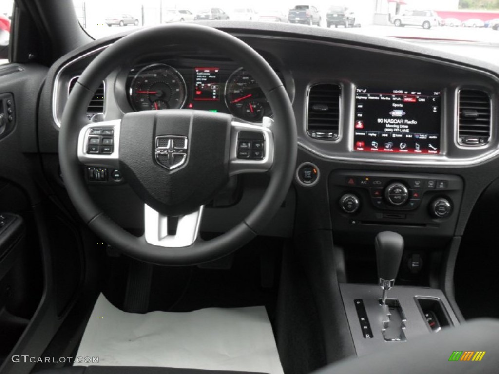2012 Dodge Charger R/T Road and Track Black Dashboard Photo #54343705