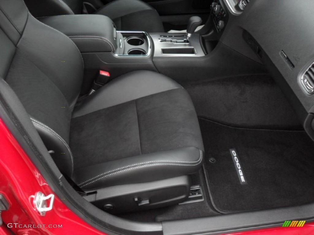 Black Interior 2012 Dodge Charger R/T Road and Track Photo #54343727