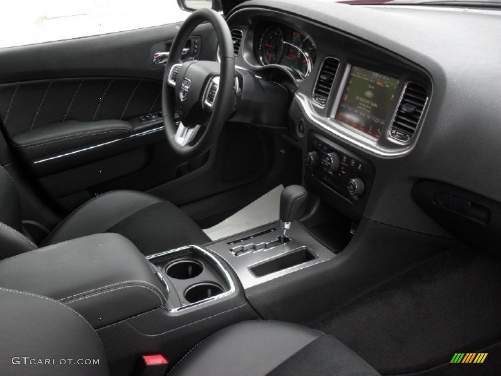 Black Interior 2012 Dodge Charger R/T Road and Track Photo #54343735
