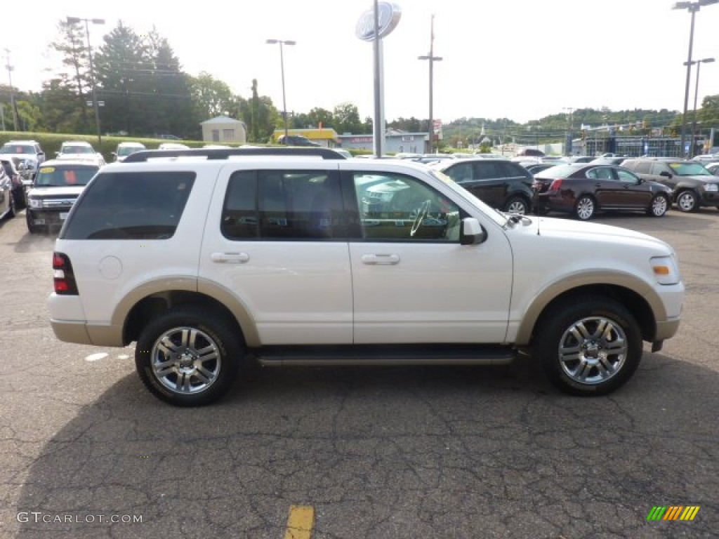 2010 Explorer Eddie Bauer 4x4 - White Platinum Tri-Coat / Camel photo #5