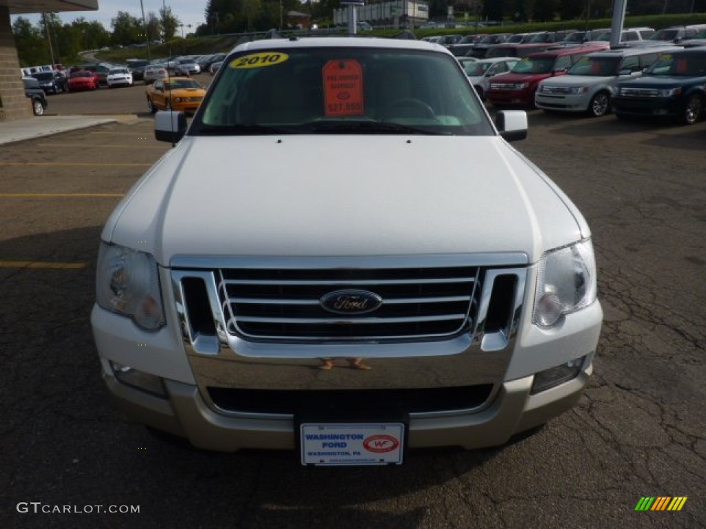 2010 Explorer Eddie Bauer 4x4 - White Platinum Tri-Coat / Camel photo #7