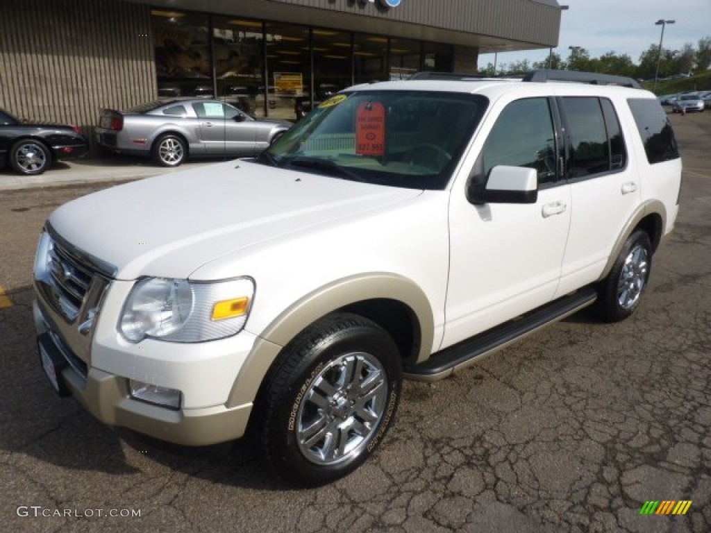2010 Explorer Eddie Bauer 4x4 - White Platinum Tri-Coat / Camel photo #8