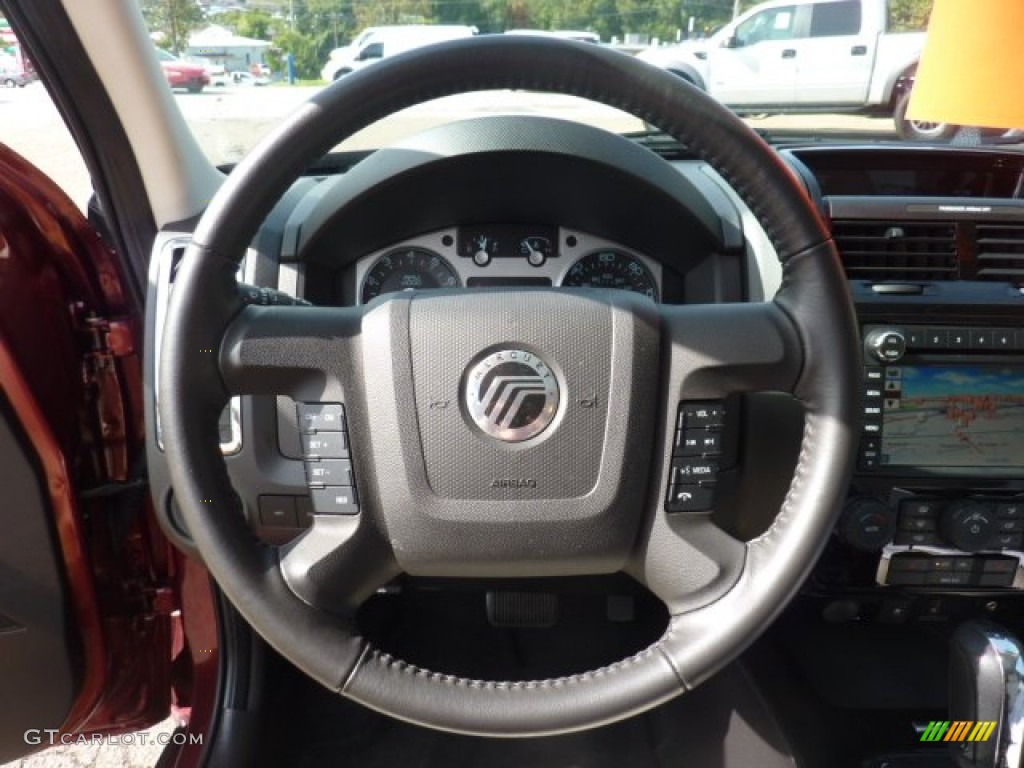 2010 Mercury Mariner V6 Premier 4WD Voga Package Voga Cashmere/Ash Steering Wheel Photo #54344182