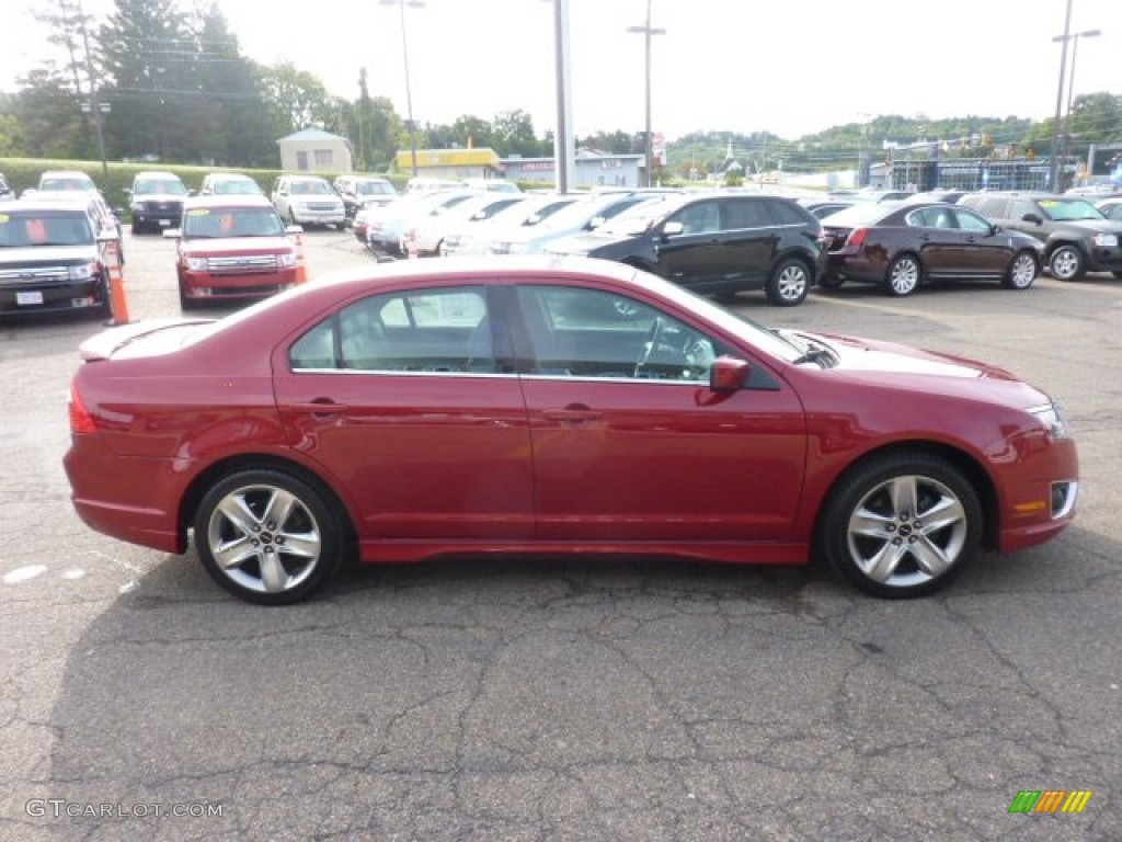 2010 Fusion Sport - Sangria Red Metallic / Charcoal Black/Sport Black photo #5