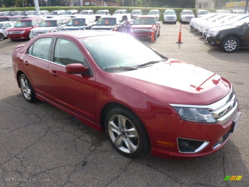 2010 Fusion Sport - Sangria Red Metallic / Charcoal Black/Sport Black photo #6