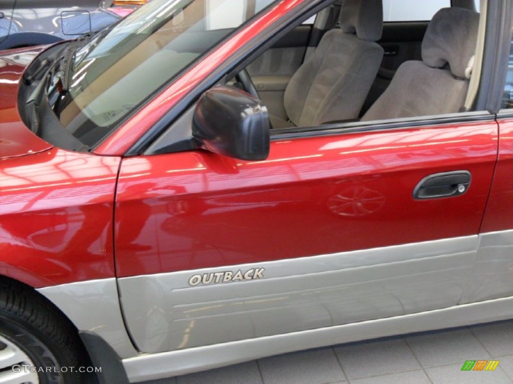 2002 Outback Wagon - Regatta Red Pearl / Beige photo #3