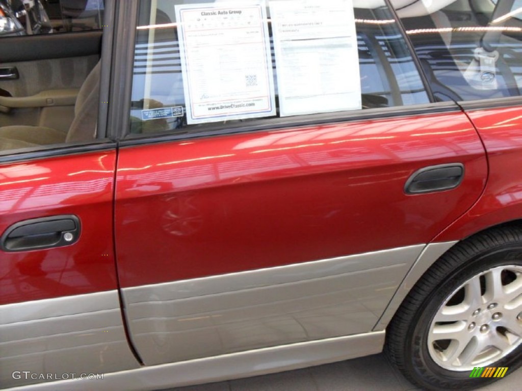 2002 Outback Wagon - Regatta Red Pearl / Beige photo #4