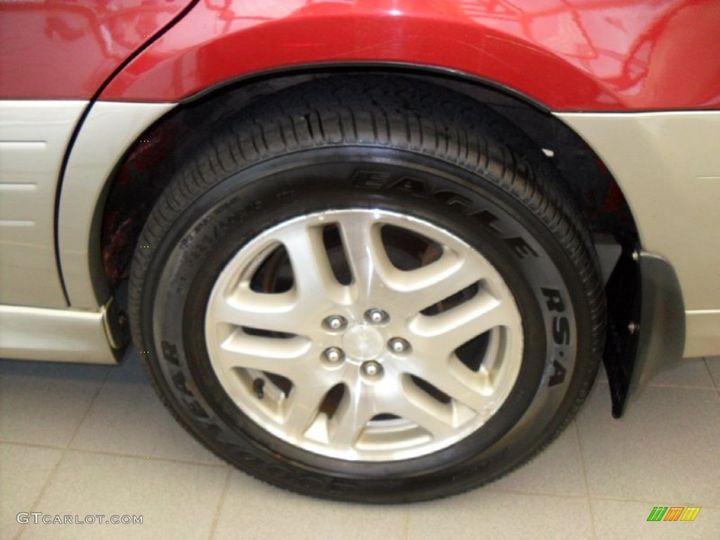 2002 Outback Wagon - Regatta Red Pearl / Beige photo #5