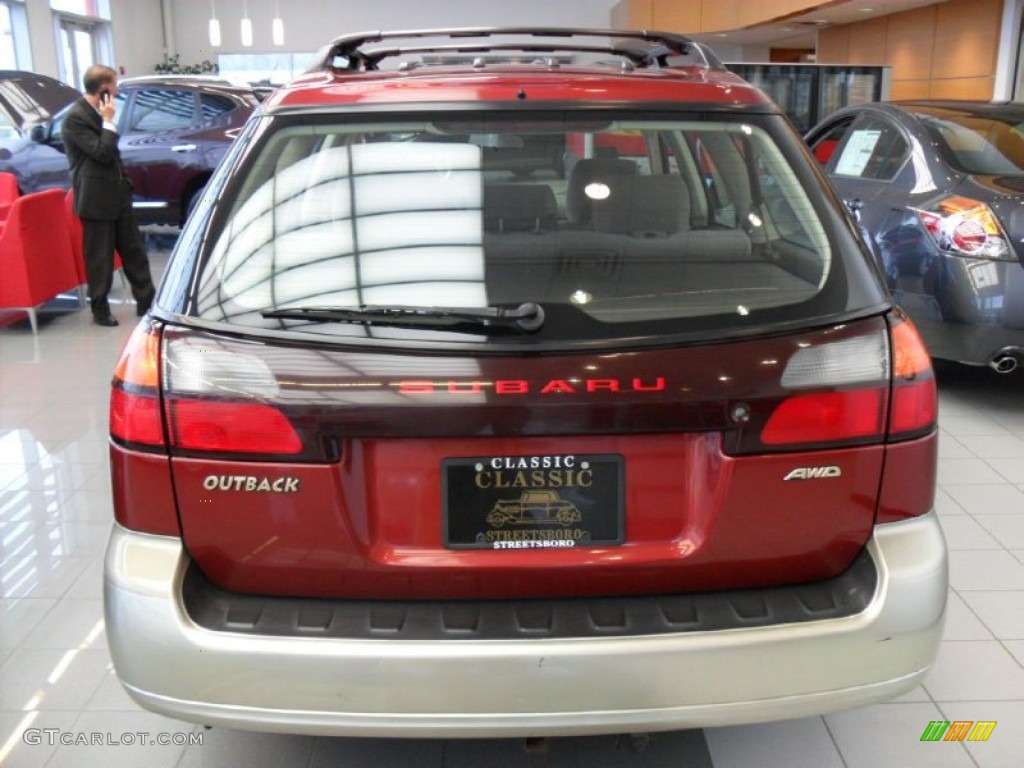 2002 Outback Wagon - Regatta Red Pearl / Beige photo #7