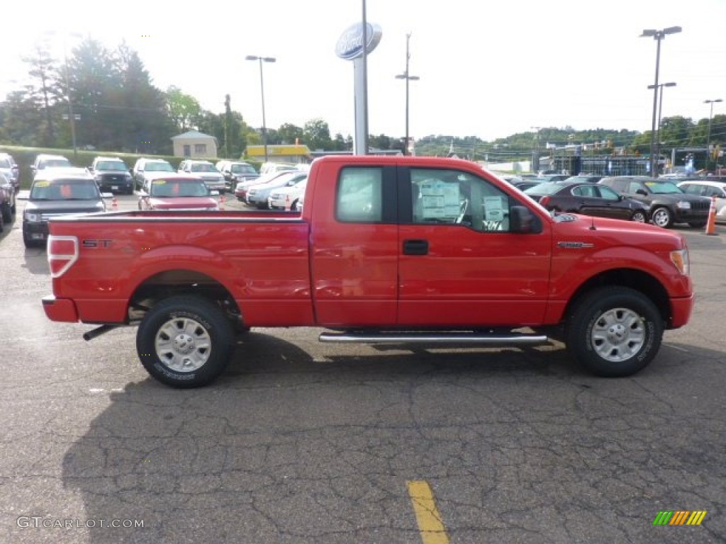 Race Red 2011 Ford F150 STX SuperCab 4x4 Exterior Photo #54345016