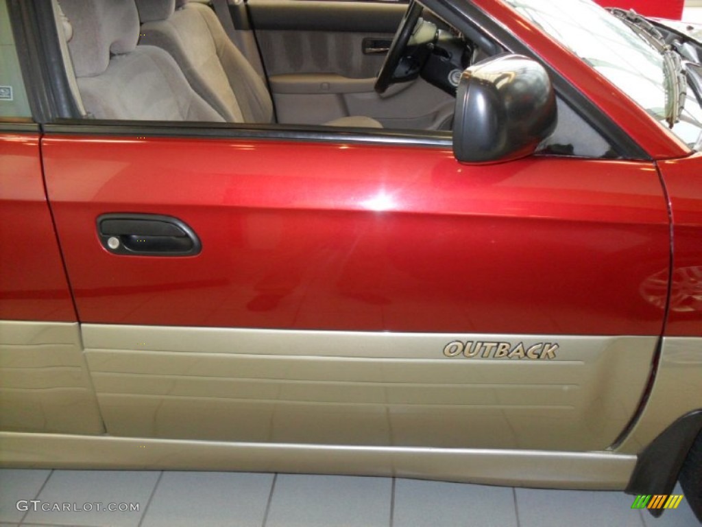 2002 Outback Wagon - Regatta Red Pearl / Beige photo #11